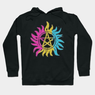 Pansexual Pride Flag Anti-Possession Symbol Hoodie